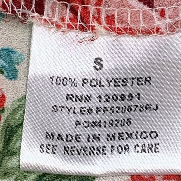 Boho Chic Cottage Core Flowy Rose Zip Up Blouse S - Picture 13 of 16